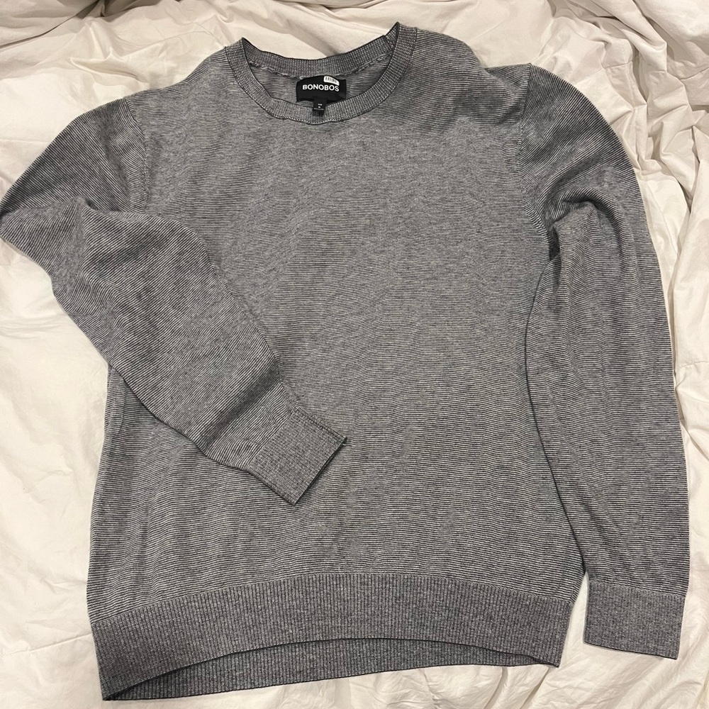 Bonobos | Lightweight Crew Neck Sweater, Medium, Grey